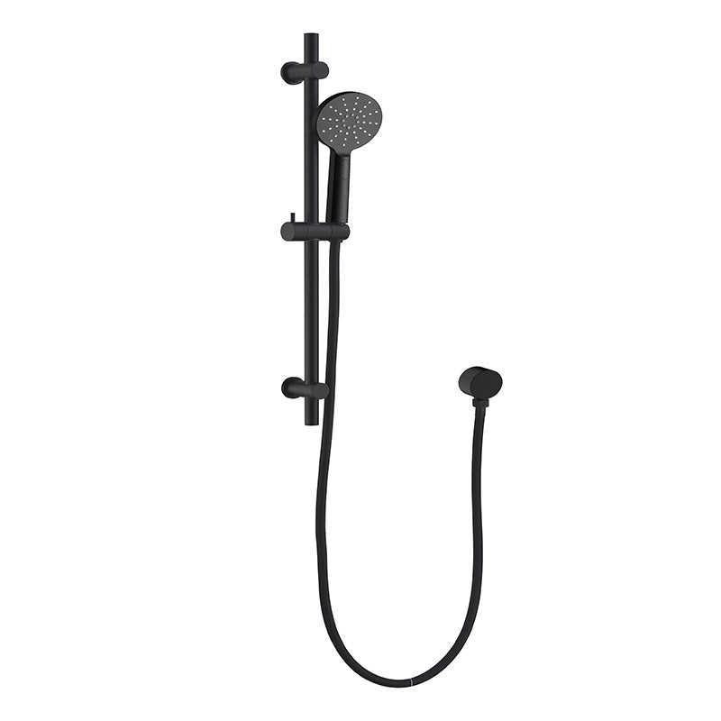 Round multifunction sliding shower on Rail